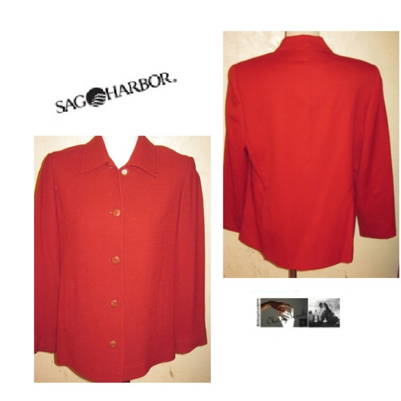 Sag Harbor New 100% Wool Blazer Size 14 - Picture 1 of 5